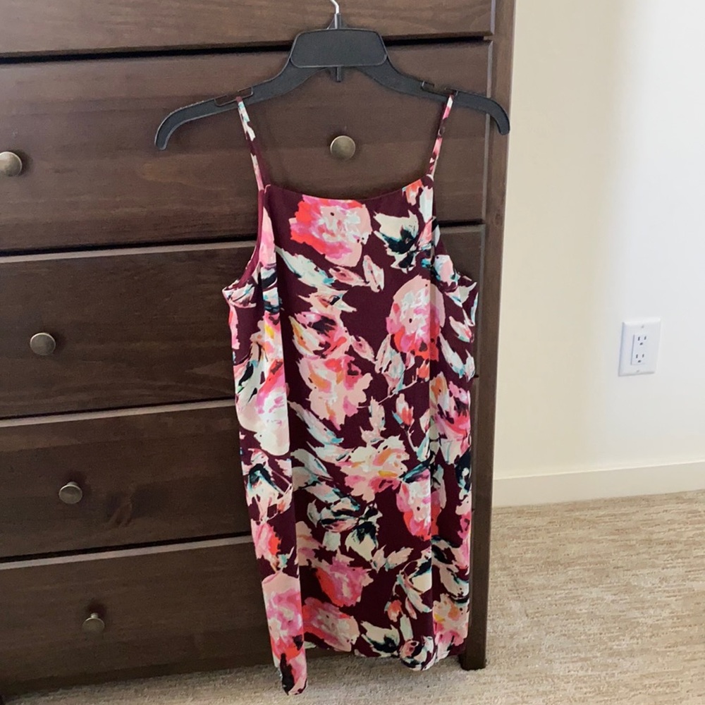 Maroon Flower Dress